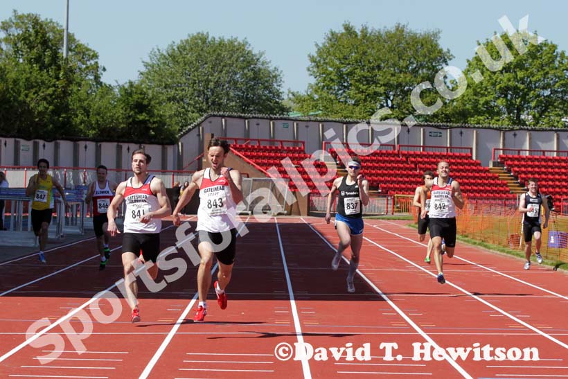 David Dempsey (Gateshead) winning the 400 metres at the North Eastern Champs, Gateshead.